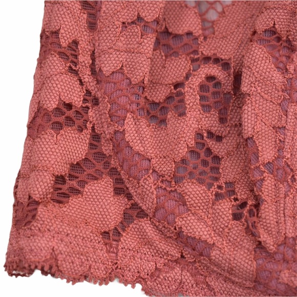 FREE PEOPLE Lace Bra Love Letters Convertible Straps Strapless Halter Red NWT - Picture 5 of 15